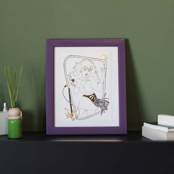 Jem ink illustration framed (example, not included)