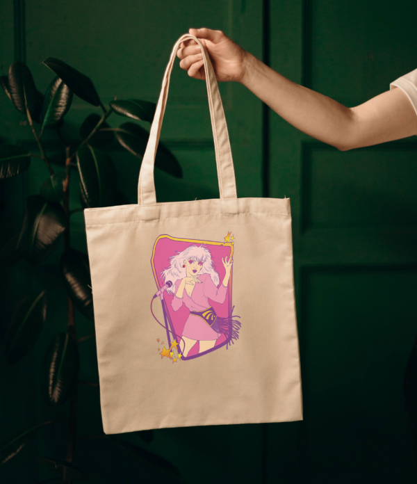 Jem singing tote bag being held