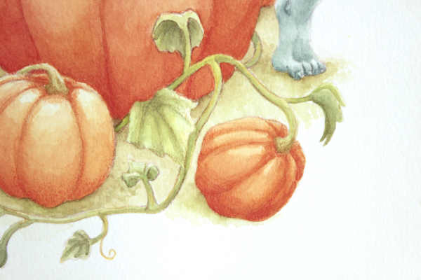 Pumpkin goblin illustration detail image