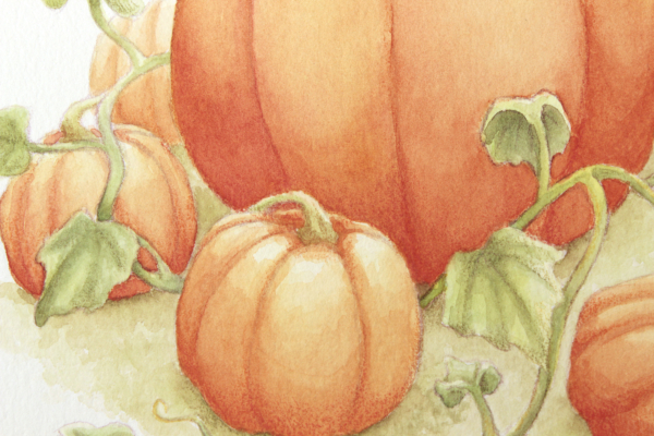 Pumpkin goblin illustration detail image